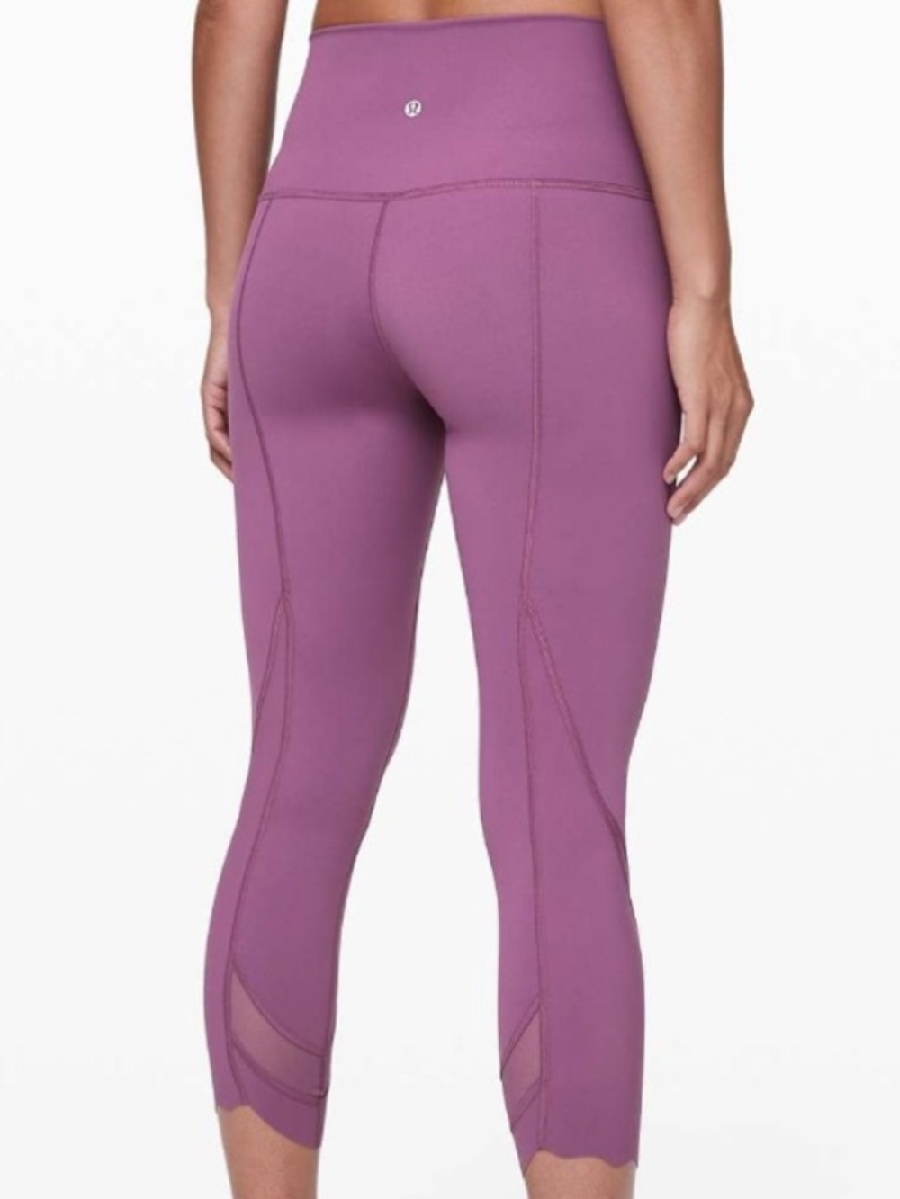 Lululemon Wunder Under Crop II *Roll Down Scallop Full-On Luxtreme 24" in V Plum